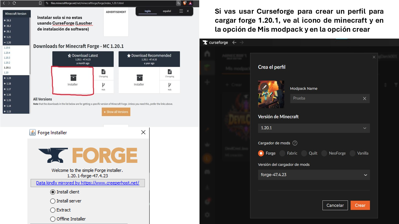 Instalar Forge 1.20.1