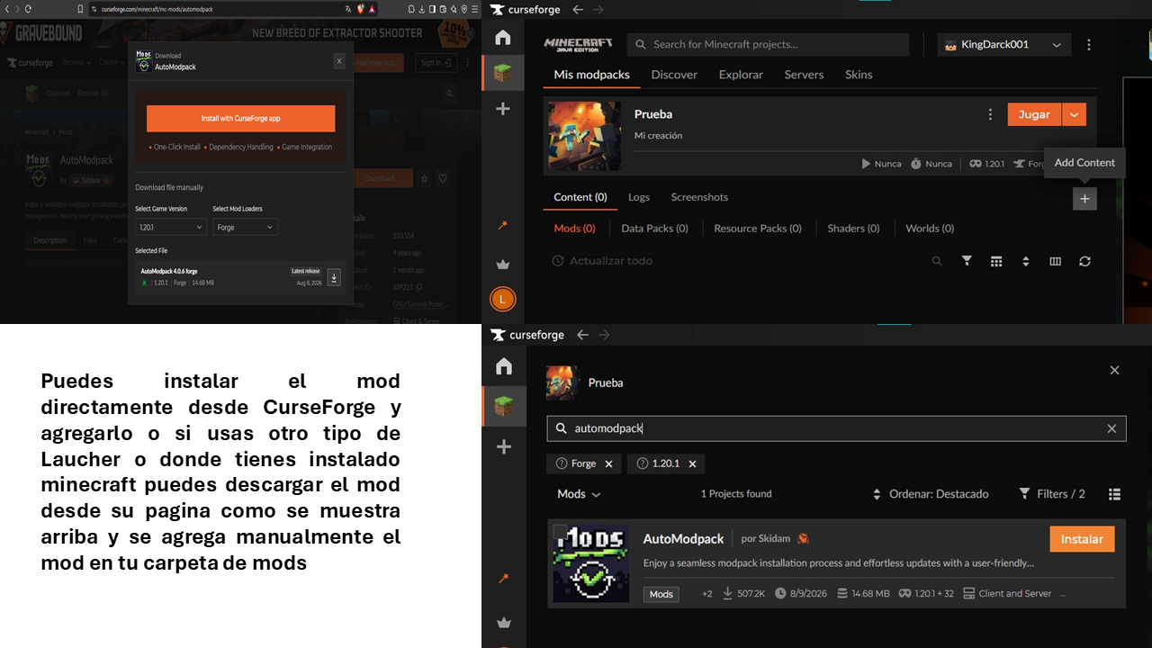 Instalar AutoModPack