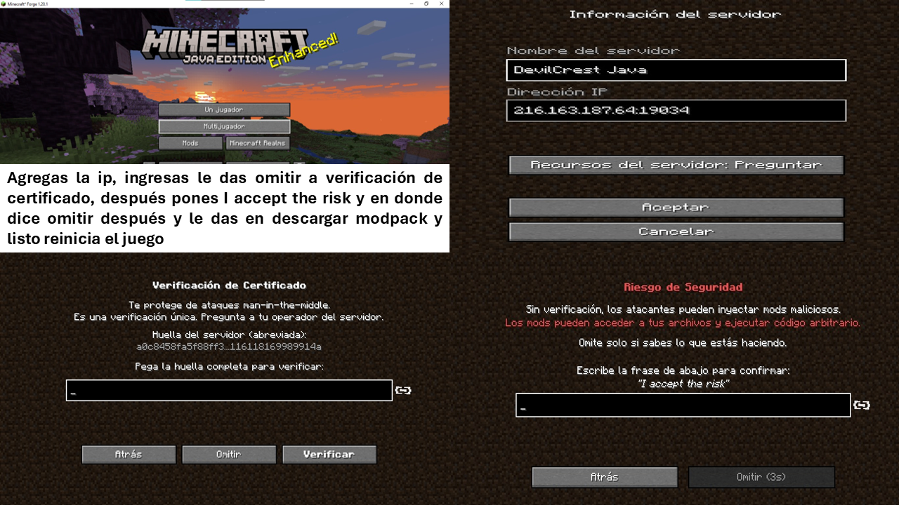 Conectar y descargar mods